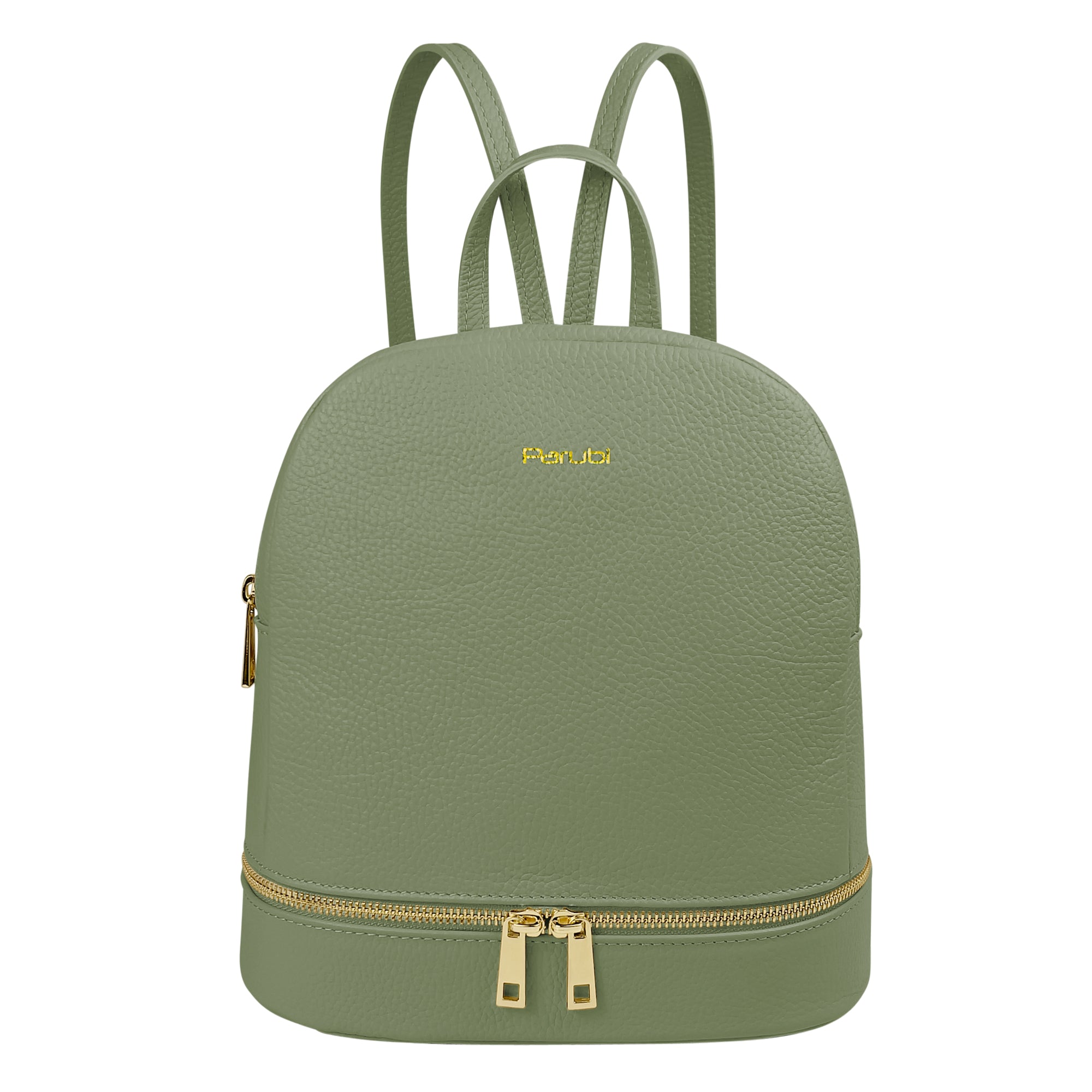 Zaino Donna, In Vera Pelle, Made in Italy, Modello Maya Parubi Verde Salvia - vista 11